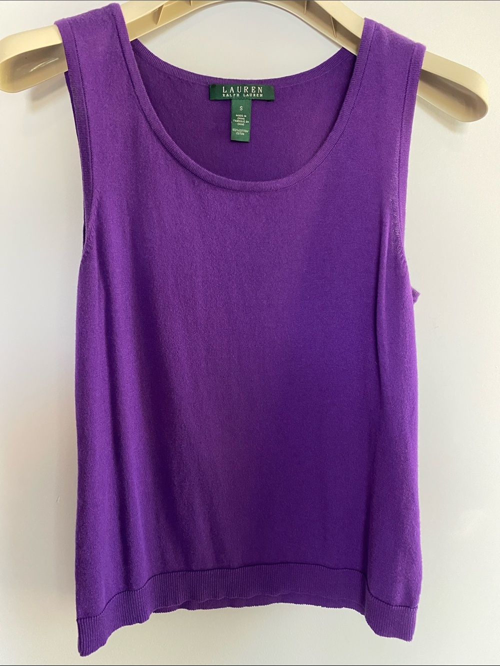 Ralph Lauren Vibrant Purple 100% Cotton Lightweight Sweater